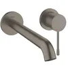 Image de GROHE Essence Mitigeur Lavabo Mural 2 trous, Robinet pour Salle de Bains, Taille L (Corps encastré non inclus, saillie 230 mm, Entraxe 110 mm, Facile à installer), Anthracite Brossé, 19967AL1
