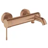 Image de GROHE Essence Mitigeur monocommande Bain/Douche avec inverseur automatique pour baignoire (Montage mural, Cartouche céramique 35 mm, Clapet anti-retour intégré, 2 Sorties), Rose Gold Brossé, 33624DL1