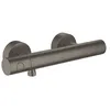 Image de GROHE Grohtherm 1000 Cosmopolitan M Mitigeur Thermostatique Douche (Fixation murale, poignées métalliques ergonomiques, Bouton de Sécurité à 38 °C, bouton Eco), Gris Brossé, 34065AL2