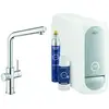 Image de Grohe Mitigeur monocommande évier Blue Home chrome, kit démarrage bec L
