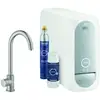 Image de Grohe Mitigeur Monotrou Blue Home supersteel, Kit Mono-Starter