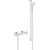 Image de GROHE Thermostatique de douche Grohtherm 800 avec ensemble de barre de douche New Tempesta, raccords standards 1/2", chromé, 34566001 (Import Allemagne)