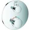 Image de Grohe Set de montage complet Grohtherm thermostatique encastré, avec 1 valve d'arrêt, rond, chrome