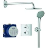 Image de Grohe Système de douche encastré Grohtherm chr, thermostat UP, bras de douche 42,2 cm
