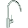 Image de Grohe Mitigeur monocommande évier Eurosmart Cosmopolitan 1/2", bec haut, supersteel