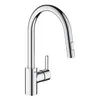 Image de GROHE Robinet de cuisine évier Feel douchette extractible rotation 360° bec en U inverseur 2 jets mitigeur cuisine 31486001