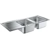 Image de GROHE Évier de cuisine K500 avec égouttoir, double bac, en acier inoxydable 31571SD0 (Import Allemagne)