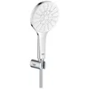 Image de GROHE 26581LS0 Rainshower 130 SmartActive Support Mural 3 Types de Jets Blanc Lune, Moon White, 130 mm