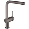 Image de GROHE Mitigeur d'évier Minta, DN 15, 30274, vidage en L, Double rinçage, Coloris: Graphite Dur - 30274A00