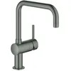 Image de Mitigeur d'évier monocommande Minta 32488 DN15 U-sortie graphite dur brossé