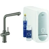 Image de Grohe Mitigeur monotrou Blue Home hd graphite brossé, bec en L - Kit de démarrage