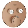 Image de GROHE Grohtherm SmartControl Facade avec Mitigeur Thermostatique Encastré 2 sorties, Rond, Rose Gold Brossé, 29119DL0