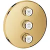 Image de Grohe 29122GL0 Grohtherm SmartControl Vanne cachée 3 voies Rose murale ronde
