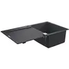 Image de GROHE Evier de cuisine composite avec égouttoir K500, 860 x 500 mm, 1 bac, évier réversible, quartz composite, vidage pratique, siphon et bonde inclus, noir granite, 31644AP0, (Import Allemagne)