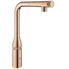 Image de Mélangeur d'évier Essence Smart Control 31615 L-Ausl extensible Douche de rinçage or rose vif