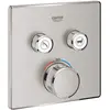 Image de GROHE Grohtherm Smartcontrol Façade Thermostatique Carrée 2 Sorties 29124DC0 (Import Allemagne)