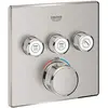 Image de GROHE Grohtherm Smartcontrol Façade Thermostatique Carrée 3 Sorties 29126DC0 (Import Allemagne)