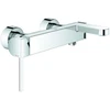 Image de Grohe Mitigeur bain monocommande PLUS chrome, régulateur de jet laminaire, montage mural