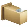 Image de GROHE Coude de sortie 1/2 avec support mural fixe pour télédouche, série Euphoria Cube, 8,8 x 5,2 x 8,8 cm, or brossé (référence : 26370GN0)