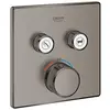 Image de GROHE Grohtherm SmartControl Ensemble de Finition Carré, Anthracite Brossé, 29124AL0