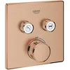 Image de Grohe Grohtherm SmartControl 29124DL0 Thermostat de robinet encastré carré avec 2 clés, uniquement partie extérieure, 15,8 x 4,3 x 15,8 cm, couleur cuivre brossé