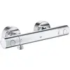 Image de GROHE Mitigeur thermostatique douche Precision Get, montage mural, indicateur de température, filtres intégrés, poignées métalliques, rosaces incluses, chromé, 34773000 (Import Allemagne)