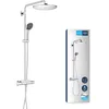 Image de GROHE Colonne de douche avec mitigeur thermostatique Vitalio System 310, tablette incluse, tête de douche 310mm, barre orientable, douchette Vitalio Joy 310 3 jets, chromé, 26401001 (Import Allemagne)