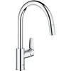 Image de Robinet de cuisine - Mitigeur monocommande évier - Chromé - Bec haut en C - Mousseur extractible - GROHE StartEdge - 30550000