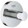 Image de GROHE Start Patère Murale pour Salle de Bain, Fixations Cachées, Platine de Fixation Incluse, Métal, A coller QuickGlue ou à visser, Chromé, 41173000