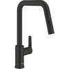 Image de Robinet de cuisine avec douchette GROHE Start bec haut noir mat 2 jets