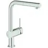 Image de Grohe Robinet mitigeur évier Minta 1/2", bec long, mousseur extractible, super chromé