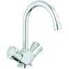 Image de Grohe Robinet lavabo à deux poignées Costa 1/2", avec garniture vidage, bec pivotant, chrome