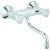 Image de Grohe Robinet mural 2 trous Costa 1/2", L 20 cm, poignées métal, isolé, chromé
