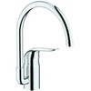 Image de Grohe Mitigeur monocommande évier Euroeco Special chrome, bec pivotant, limiteur température