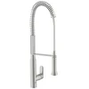 Image de GROHE K7 Mitigeur de Cuisine, Bec Professionnel Haut, Inverseur 2 jets (Laminaire/Pluie), Rotation 140°, Supersteel, 32950Dc0 (Import Allemagne)
