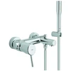 Image de Grohe Mitigeur bain monocommande Concetto chrome, avec ensemble douche, montage mural