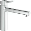 Image de Grohe Robinet de Cuisine Concetto Bec Medium avec Douchette Escamotable Plage de Rotation à 100° Starlight Basse Pression 31214001 (Import Allemagne)
