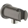Image de GROHE Rainshower Coude à encastrer avec support de douche (Rosace ronde Ø 48 mm, raccord fileté mâle 1/2", montage mural, Anti retours d'eau), Anthracite, 26658AL0