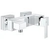 Image de GROHE Robinet de douche mitigeur Sail Cube, montage mural, rosaces carrées incluses, levier en métal, sorties 1/2, installation et nettoyage facile, chromé, 23437000 (Import Allemagne)