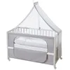 Image de roba Lit Cododo Complet Heartbreaker - 60 x 120 cm - Lit Bébé + Textiles Complets à Motif Ours - Matelas, Ciel, Parure de Lit - 4 Roues à Freins - Bois Blanc
