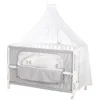 Image de roba Lit Cododo Complet Fox et Bunny - 60 x 120 cm - Lit Bébé + Textiles Complets - Matelas, Ciel, Parure de Lit - 4 Roues à Freins - Bois Blanc