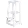Image de roba Tour d'apprentissage Montessori - Tabouret Sécurisé pour Enfants - Idéal comme Aide en Cuisine - Supporte jusqu'à 80 kg - Bois Certifié FSC® - Blanc