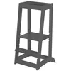 Image de roba Tour d'Apprentissage Montessori - Marchepied sûr pour les Enfants - Idéal comme Aide de Cuisine - Supporte jusqu’à 80 kg - Bois Certifié FSC - Anthracite