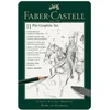 Image de FABER-CASTELL - Kit Pitt Graphite, 11 pièces, dans un étui métallique | Crayons et craies graphite de haute qualité avec accessoires pour les croquis, les dessins et les ombres