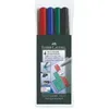 Image de FABER-CASTELL Lot de 4 stylos à bille OH-PC MULTIMARK 15 14 04 F non perm 0,6 mm assortis