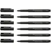 Image de FABER-CASTELL Lot de 3 Feutres encre de chine PITT artist pen Pointe Pinceau XS 0,1 mm Noir