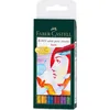 Image de FABER-CASTELL 167804 - Stylos à encre Pitt Artist Pen Soft Brush, Etui de 4 stylos pinceaux