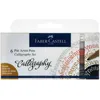 Image de Faber-Castell - Stylos à Encre Pitt Artist Pen Calligraphy, 6 Couleurs