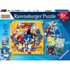 Image de Puzzles 3x49 pièces Les aventures de Sonic A partir de 5 ans 12001133 Ravensburger