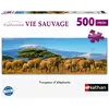 Image de Nathan-Puzzle Adulte 500 pièces-Troupeau d’éléphants (panoramique)-dès 12 ans-Pz qualité supérieure-Collection Vie sauvage 12001866